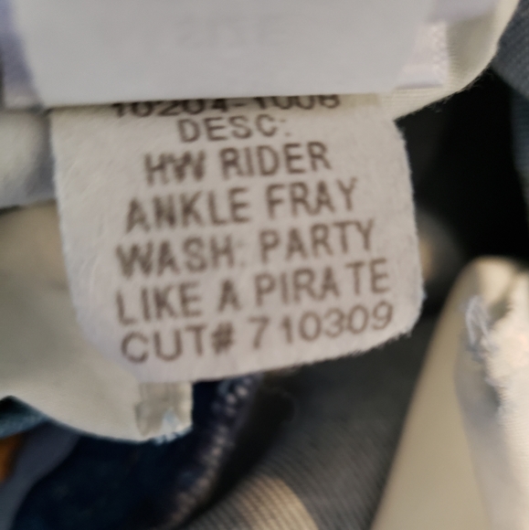 Mother jeans high waisted rider ankle fray "party like a pirate" size 25 - Picture 15 of 15